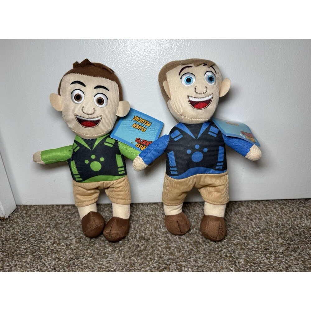 Wild Kratts Chris & Martin Kratt Plush Lot of 2 PBS Kids New w/ Tags